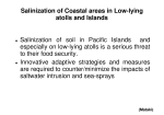 Salinization of Coastal areas in Low-lying atolls and Islands