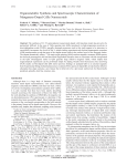 Organometallic Synthesis and Spectroscopic Characterization of