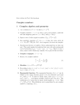 Complex numbers 1 Complex algebra and geometry