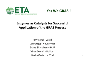 Yes We GRAS - Enzyme Technical Association