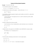 Strategy for Solving Algebraic Equations Example: 3(x