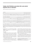 Sudden atrial fibrillation associated with acute