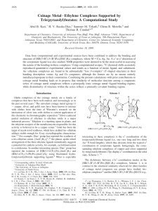 Coinage Metal−Ethylene Complexes Supported
