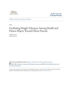 Facilitating Weight Tolerance Among Health and Fitness Majors