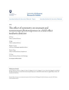The effect of symmetry on resonant and - Research Online