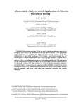 Electrostatic Analyzers with Application to Electric