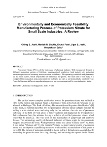 Environmentally and Economically Feasibility Manufacturing