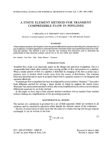 A finite element method for transient compressible flow in pipelines