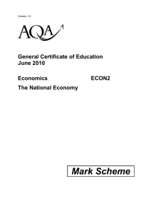 A-level Economics Mark Scheme Unit 02