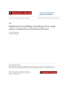 Mathematical modelling of smelting of iron oxide