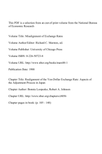 Realignment of the Yen-Dollar Exchange Rate: Aspects of the