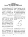 Plant Growth Regulators II: Cytokinins, their Analogues and