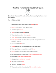 Weather Factors and Cloud Quiz