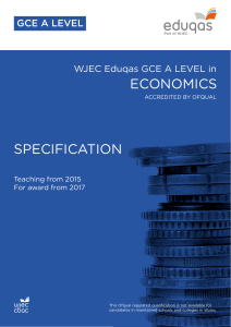 A level Economics Specification