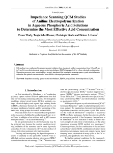 Impedance Scanning QCM Studies of Aniline Electropolymerization