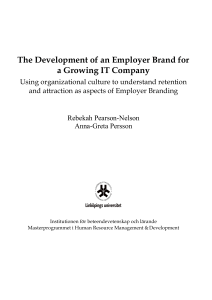 The Development of an Employer Brand for a Growing IT