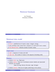 Relational Databases - CSE Buffalo