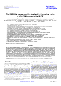 The MAGNUM survey: positive feedback in the nuclear region of