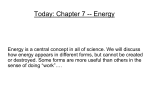 Chapter 7: Energy