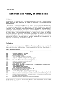 Definition and history of sarcoidosis