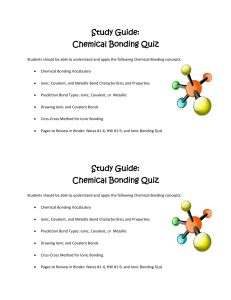 Chemical Bonding Quiz