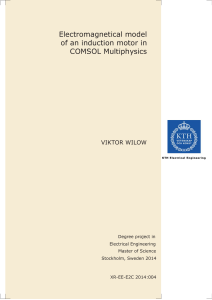 Electromagnetical model of an induction motor in COMSOL