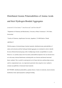 Distributed Atomic Polarizabilities of Amino Acids and their
