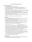 Answers to 2017 Chemistry Exam Review Compounds and