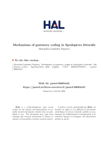 Mechanisms of gustatory coding in Spodoptera littoralis