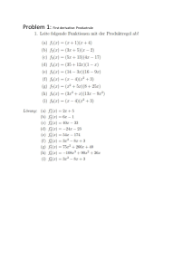 Problem 1: First derivative: Productrule