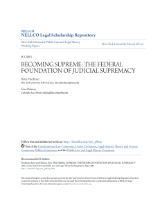 becoming supreme: the federal foundation of judicial