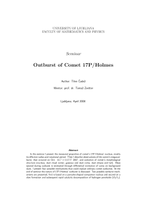 Seminar Outburst of Comet 17P/Holmes