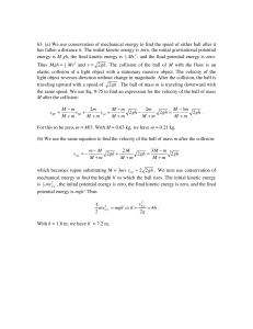 63. (a) We use conservation of mechanical energy to find the speed