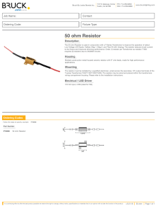 50 ohm Resistor - Bruck Lighting