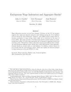 Endogenous Wage Indexation and Aggregate