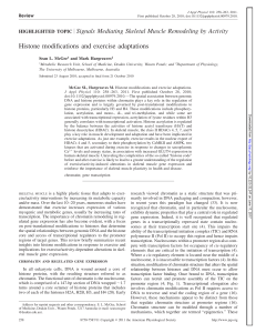 Histone modifications and exercise adaptations