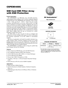 CSPEMI400 - SIM Card EMI Filter Array with ESD Protection