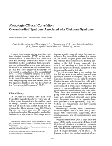 Radiologic-Clinical Correlation One-and-a