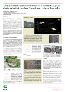 Introduction The Mäntsälä Granodiorite Batholith Observations in the