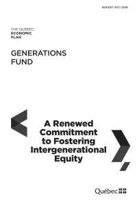 2017-2018 Budget - Generations Fund