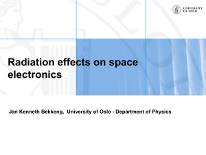 Radiation Effects on Space Electronics