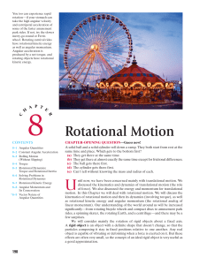 Ch 08) Rotational Motion
