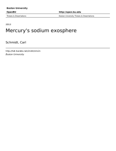 Mercury`s sodium exosphere - OpenBU