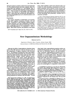 New Organoselenium Methodology - ScholarBlogs