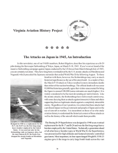 The Attacks on Japan in 1945 - Virginia Aeronautical Historical Society