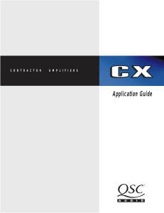 CX Contractor Amplifiers Application Guide