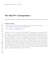 The AdS/CFT Correspondence arXiv:1501.00007