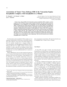 Association of Tonate Virus (Subtype IIIB of the Venezuelan Equine