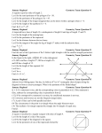 January Regional Geometry Team: Question #1 A regular n