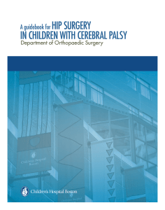 A guidebook for Hip Surgery in Children with Cerebral Palsy